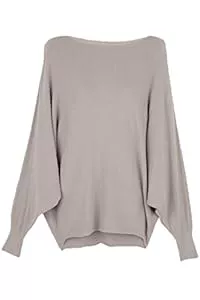 Cara Mia Pullover & Strickmode Cara Mia Pullover für Damen mit Fledermaus-Ärmeln Viskose Viele Farben One Size 38-42