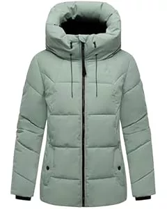MARIKOO Jacken MARIKOO Damen Winterjacke warme Steppjacke mit verstellbarer Kapuze Kuscheltatze XVI XS-XXL