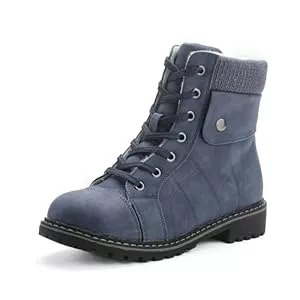 Pogolino  Pogolino Damen Stiefeletten Boots warm gefüttert Schnürstiefeletten Outdoor Winter Stiefel Schuhe DB1