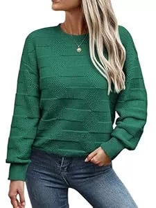 Toplop  Toplop Pullover Damen Rundhals Strickpullover Langarm Casual Strickpulli Warm Pulli Oberteile Sweater