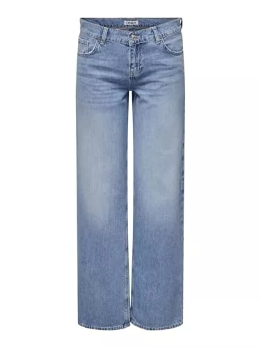 ONLY Jeans ONLY Female Jeans mit weitem Bein ONLBRENDA Niedrige Taille Gerade geschnitten Jeans