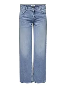 ONLY Jeans ONLY Female Jeans mit weitem Bein ONLBRENDA Niedrige Taille Gerade geschnitten Jeans