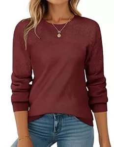 Zeagoo Pullover & Strickmode Zeagoo Pullover Damen Winter Strickpullover Elegant Rundhals Pulli Langarm Strickpulli Gestrickt Oberteile Häkelpullover S-XXL