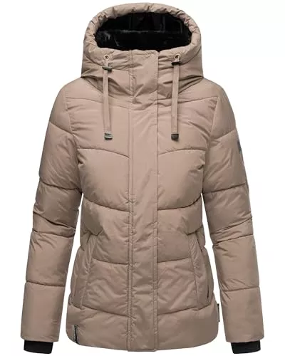 Navahoo Jacken Navahoo Damen Winterjacke warme Steppjacke mit Kapuze und abnehmbaren Kunstfell-Kragen Sag ja XIV S-3XL