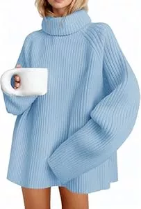 Saodimallsu Pullover & Strickmode Saodimallsu Damen Pullover Oversized Langarm Rollkragenpullover Feinstrick Einfarbig Strickpullover Casual Elegant Basic Oberteile
