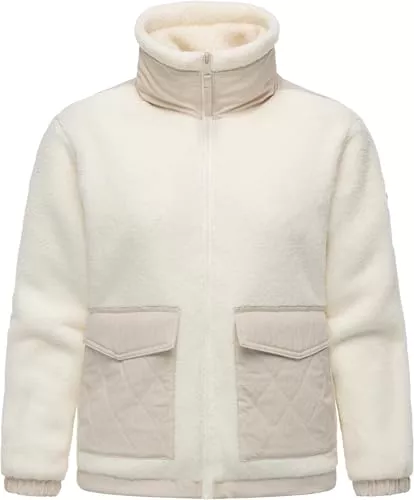 Ragwear Jacken Ragwear Damen Teddy-Fleecejacke leichte Winterjacke Plüschjacke mit hohem Stehkragen Arctika II XS-XXL