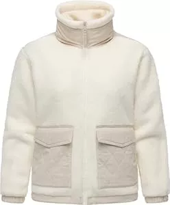 Ragwear Jacken Ragwear Damen Teddy-Fleecejacke leichte Winterjacke Plüschjacke mit hohem Stehkragen Arctika II XS-XXL
