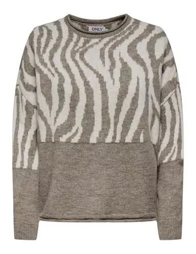 ONLY Pullover & Strickmode ONLY Damen Onljade Animal Ls O-Neck KNT Noos