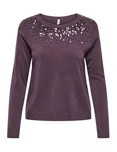 ONLY Pullover & Strickmode ONLY Damen Onlstarry Ls Sequin O-Neck KNT