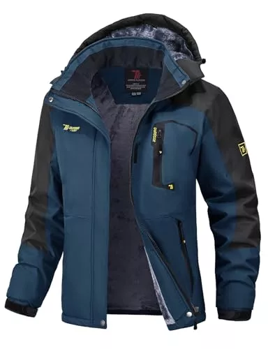 donhobo Jacken donhobo Damen Jacken Fleecejacke Winterjacke Wasserdicht Atmungsaktiv Verdickt Warm Winddicht Softshelljacke Outdoor Funktionsjacke mit Abnehmbare Kapuzen