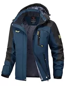 donhobo Jacken donhobo Damen Jacken Fleecejacke Winterjacke Wasserdicht Atmungsaktiv Verdickt Warm Winddicht Softshelljacke Outdoor Funktionsjacke mit Abnehmbare Kapuzen