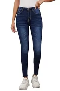 Merlvida Jeans Merlvida Jeans Damen High Waist Bequeme Stretch Jeanshose Push Up Jeggings Straight Fit Skinny Denim Leggings Hosen Röhrenjeans