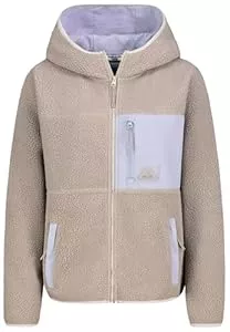 Sublevel Jacken Sublevel Damen Teddy Fleece Jacke, Kuschelig Warm, Sherpa, Herbst Winter Outdoor, mit Reißverschluss und Kapuze, Standardlänge