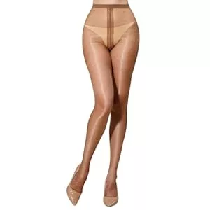 MANZI Socken & Strümpfe MANZI Damen Muster Strumpfhosen 20 DEN Sexy Punkt Muster Glänzende Strumpfhose Transparent Reißfest Feinstrumpfhose