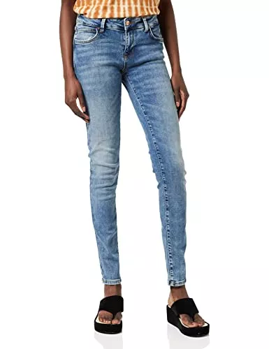 LTB Jeans LTB Damen Jeans Nicole Skinny Fit - Grau - Taissa Wash Baumwolle Stretch