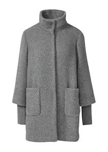 s.Oliver BLACK LABEL  s.Oliver Flauschiger Mantel mit Stehkragen und Rippbündchen