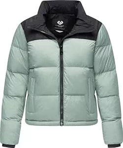 Ragwear Jacken Ragwear Damen kurze Winterjacke warme Colourblocking Steppjacke mit Stehkragen Serah YOUMODO XS-6XL