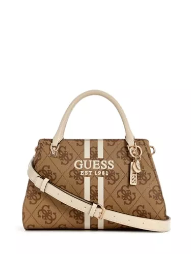 GUESS Taschen & Rucksäcke GUESS Noelle II Luxury Satchel Bag Latte Logo