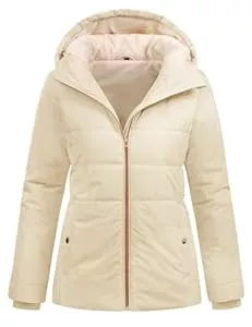 Vancavoo Jacken Vancavoo Wintermantel Damen Winterjacke Warm Gefüttert Winterparka Winter Jacket Mäntel Parka Kurzmantel Frauen mit Kapuze