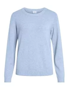 Vila  Vila Damen Viril O-Neck L/S Knit Top - Noos Viril O-Neck L/S Knit Top - Noos (1er Pack)
