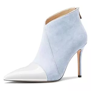 Castamere Stiefel Castamere Damen Stiletto Hoher High Absatz Heel Spitze Zehenkappe Stiefeletten Reißverschluss Slip-on Party Büroschuhe Dress Stiefel