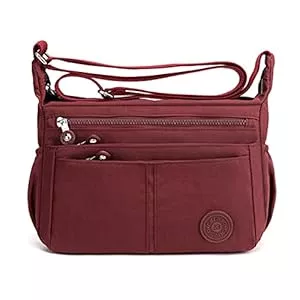 FANDARE  FANDARE Casual Schultertasche Damen Leichte Umhängetasche Wasserdicht Nylon für Sporttasche Arbeitstasche Reise Freizeit Crossbody Bag