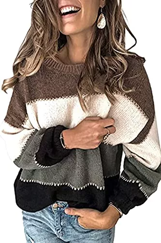 Necooer Pullover & Strickmode Necooer Pullover Damen Langarm Winter Outwear Lässiger Strickpullover Eleganter Pullover mit Liebesdruck für Frauen