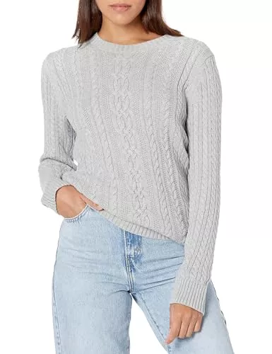 Amazon Essentials Pullover & Strickmode Amazon Essentials Damen Weicher Fisherman Cable Langarm-Pullover Mit Rundhalsausschnitt (In Übergröße Erhältlich)