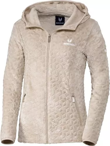 Patsy&Lou Jacken PATSY & LOU Fleecejacke Damen, Warmer Hoody mit Kapuze, leicht taillierte Übergangsjacke, kuschelig weiche Teddy Outdoor-Jacke, Gr. 36-48