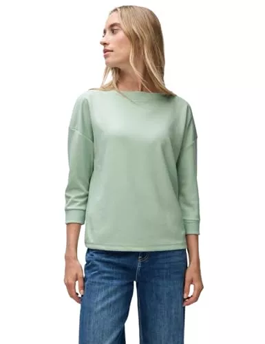 Street One Pullover & Strickmode Damen Shirt mit U-Boot-Ausschnitt