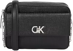 Calvin Klein  Calvin Klein Damen Crossbody Bag Tasche mit Tragekette, Schwarz (Ck Black), Einheitsgröße