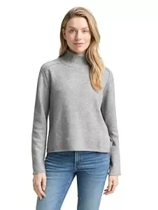 TOM TAILOR  Tom Tailor Damen 1047670 Loose Fit Strickpullover mit Stehkragen