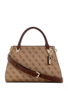 GUESS  GUESS Noelle II Luxury Satchel Latte Logo/Brown
