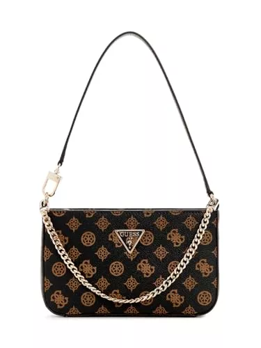 GUESS Taschen & Rucksäcke GUESS Noelle Mini Top Zip Shoulder Bag Mocha Logo