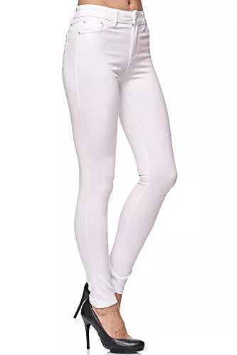 Elara Hosen Elara Damen Stretch Hose Skinny Fit Jegging Chunkyrayan