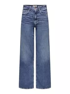 ONLY Jeans ONLY Female Jeans mit weitem Bein ONLMADISON Hohe Taille Weiter Beinschnitt Jeans