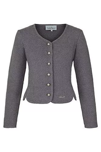 Turi Landhaus Blazer Turi Landhaus Damen Dirndljacke Strick grau meliert, 355 grau meliert