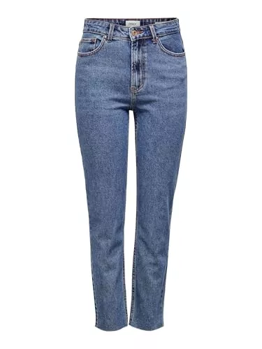 ONLY Jeans ONLY Female Straight-Fit Jeans ONLEMILY Hohe Taille Gerade geschnitten Jeans