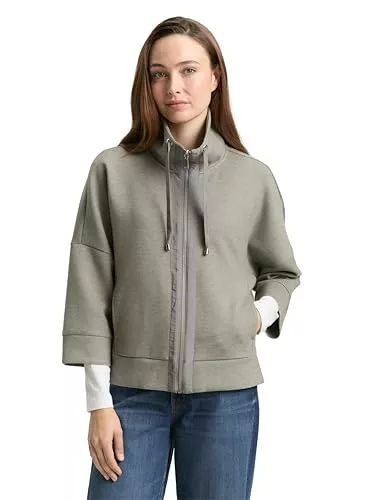 TOM TAILOR Jacken Tom Tailor Damen Boxy Fit Scuba Sweatjacke