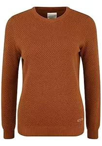 OXMO Pullover & Strickmode OXMO OXSarah Damen Strickpullover Feinstrick Pullover mit Rundhals-Ausschnitt Rippbündchen 100% Baumwolle Regular fit