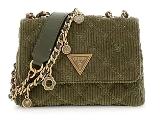GUESS Taschen & Rucksäcke GUESS Umhängetasche Schultertasche Giully II Mini 2 Compartment Convertible Flap Olive olivgrün