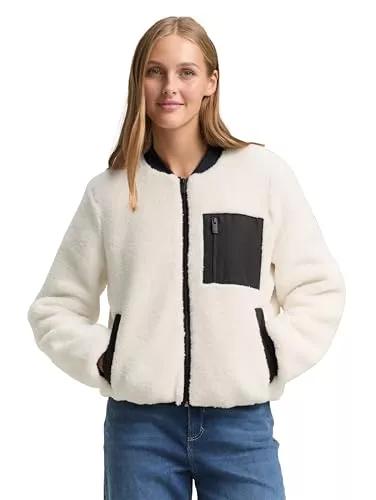 TOM TAILOR Denim Jacken TOM TAILOR Denim Damen 1048281 Teddy-Jacke mit Bomberkragen