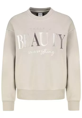 Sublevel Pullover & Strickmode Sublevel Damen Hoody Kuscheliger Kapuzenpullover Weich Hoodie mit Kapuze Sweatshirt gestickter Slogan XS-XXL