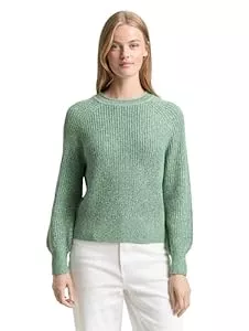 TOM TAILOR Denim Pullover & Strickmode TOM TAILOR Denim Damen Strickpullover mit leichten Ballonärmeln