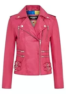 Infinity Leather Jacken Infinity Leather Damen Retro 100% Nappaleder Bikerjacke