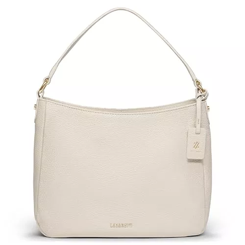 Lazarotti Taschen & Rucksäcke Lazarotti Bologna Damen Schultertasche aus Echt-Leder | Henkeltasche mit abnehm- &amp; längenverstellbaren Trageriemen | Handtasche 27 cm