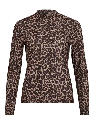 Vila Langarmshirts Vila Female Oberteil mit Langen Ärmeln Stehkragen