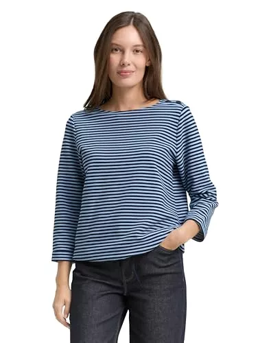 TOM TAILOR Langarmshirts Tom Tailor Damen Langarmshirt mit Knopf-Details