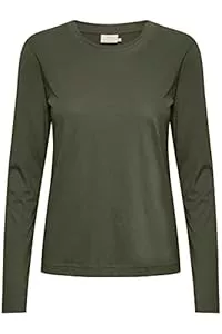 KAFFE Langarmshirts KAFFE Langarm-Shirt KAmarin Damen T-Shirt Langarm Casual Basic Einfarbig Langarmshirt