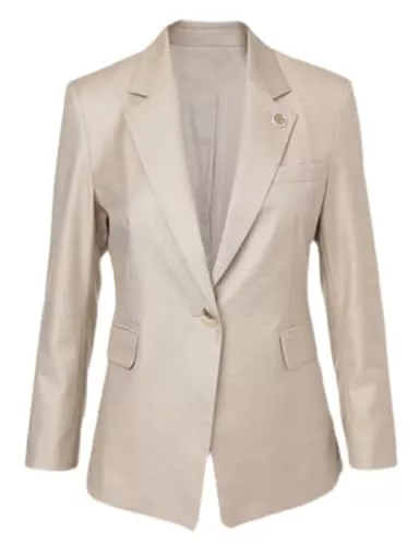 Lacoac Blazer Lacoac Damen Anzug Blazer Arbeit Legeres Büro Notch Revers Business Offene Vorderseite EIN Knopf Jacke mit Taschen